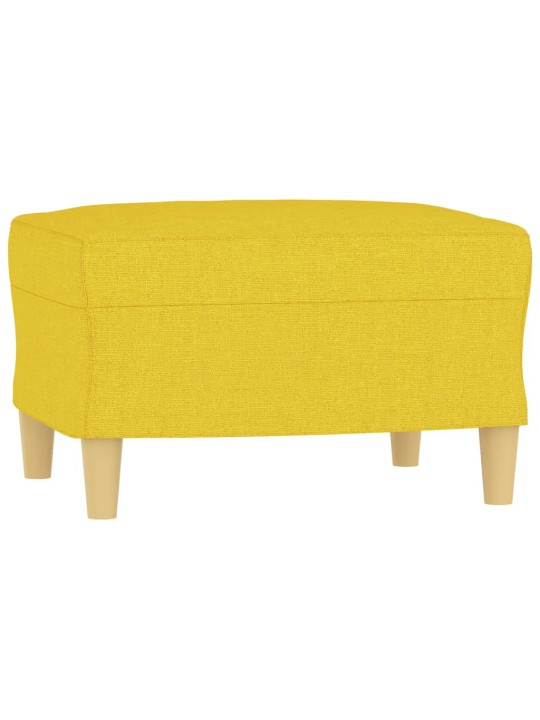 Křeslo s podnožkou světle žluté 60 cm textil