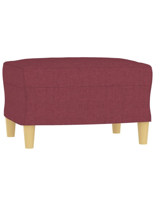 Křeslo s podnožkou vínové 60 cm textil