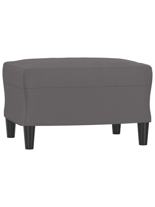Křeslo s podnožkou šedé 60 cm umělá kůže
