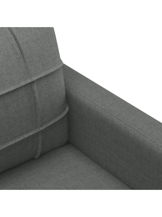 4dílná sedací souprava s poduškami tmavě šedá textil