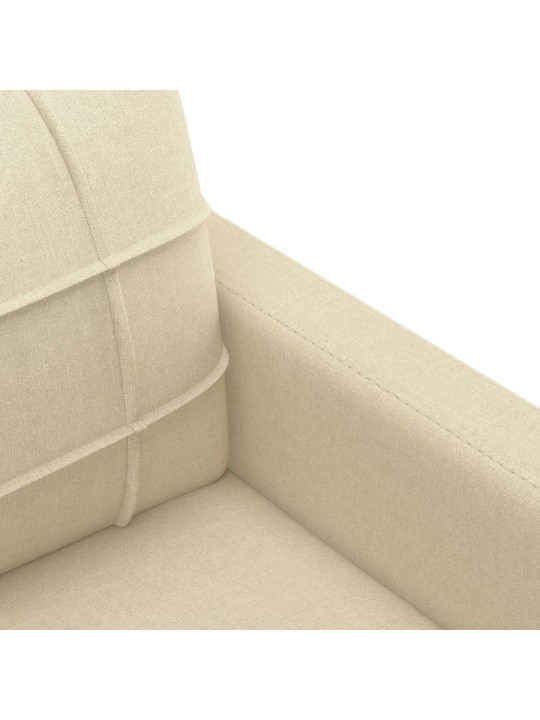 4dílná sedací souprava s poduškami krémová textil
