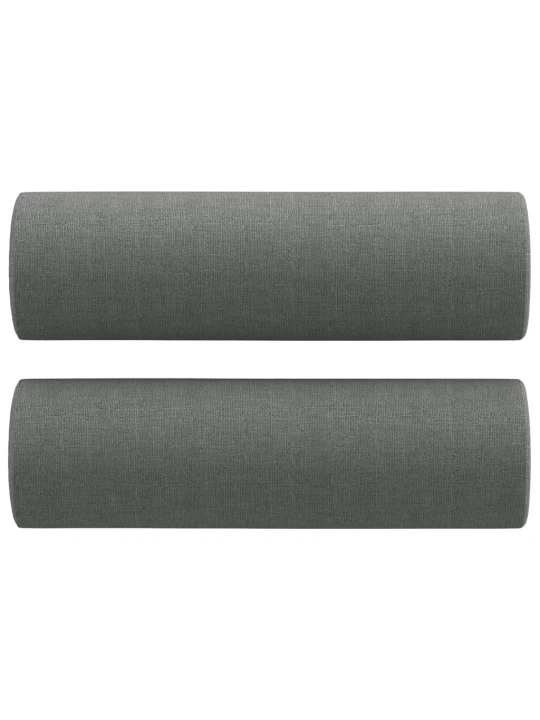 3dílná sedací souprava s polštáři tmavě šedá textil