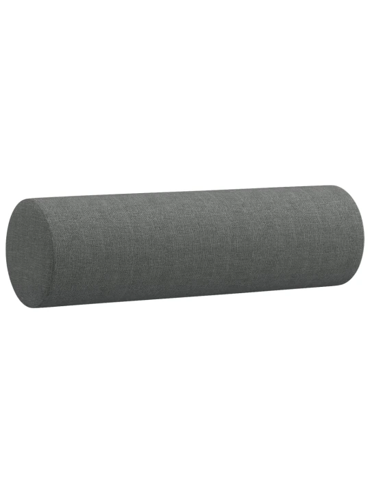 3dílná sedací souprava s polštáři tmavě šedá textil