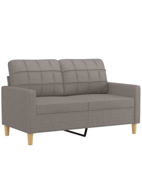 3dílná sedací souprava s polštáři taupe textil
