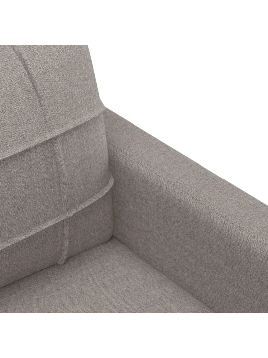 3dílná sedací souprava s polštáři taupe textil