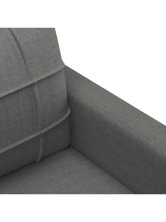 4dílná sedací souprava s polštáři tmavě šedá textil