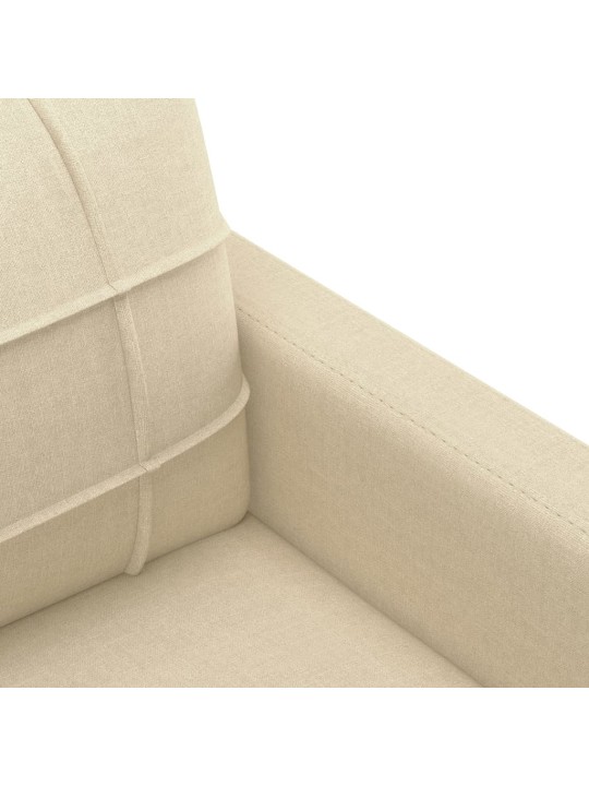 4dílná sedací souprava s polštáři krémová textil