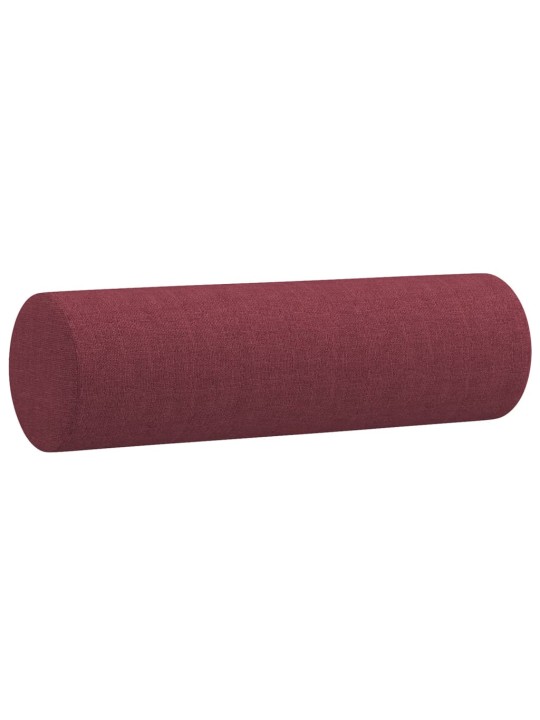 4dílná sedací souprava s polštáři vínová textil