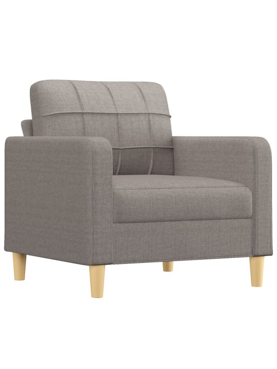 4dílná sedací souprava s polštáři taupe textil