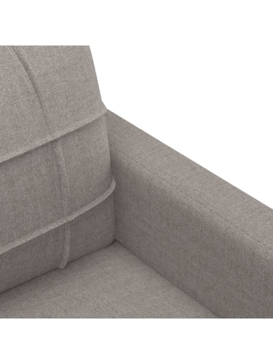 4dílná sedací souprava s polštáři taupe textil