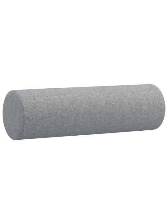 2dílná sedací souprava s polštáři světle šedá textil