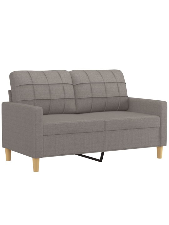 2dílná sedací souprava s polštáři taupe textil