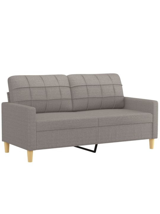 2dílná sedací souprava s polštáři taupe textil