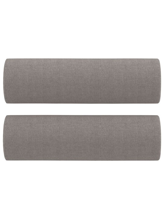 2dílná sedací souprava s polštáři taupe textil