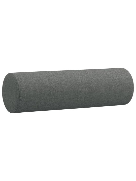 2dílná sedací souprava s polštáři tmavě šedá textil