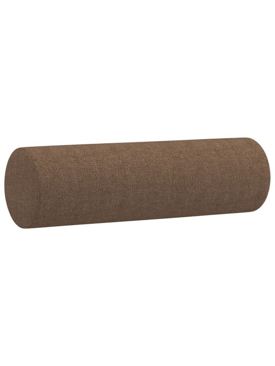 2dílná sedací souprava s polštáři hnědá textil