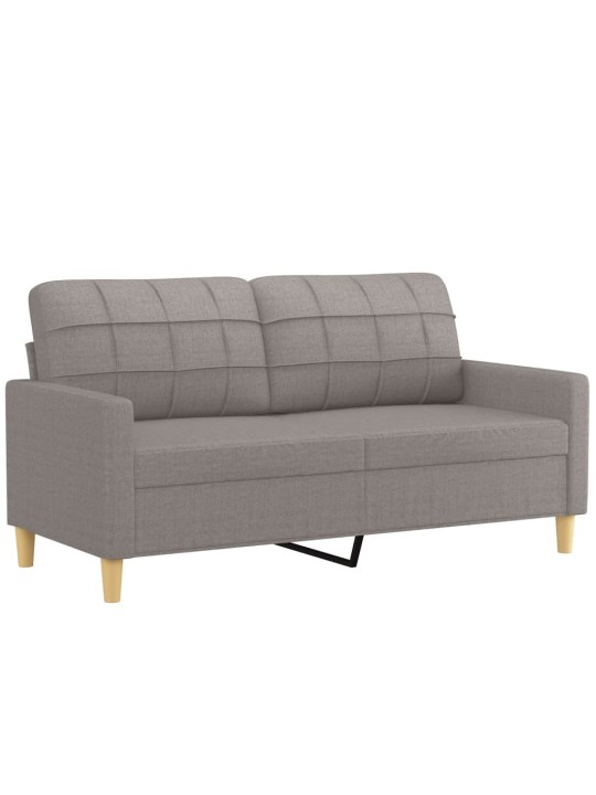 2dílná sedací souprava s polštáři taupe textil