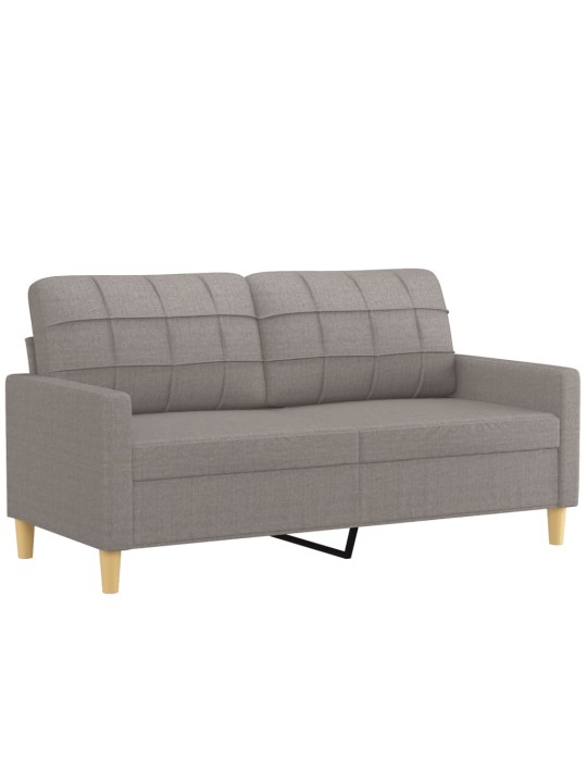 3dílná sedací souprava s polštáři taupe textil