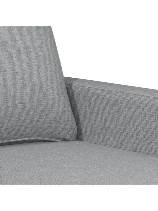 3dílná sedací souprava s poduškami světle šedá textil