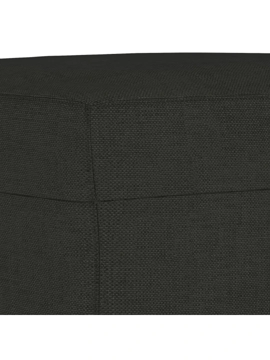 4dílná sedací souprava s polštáři černá textil