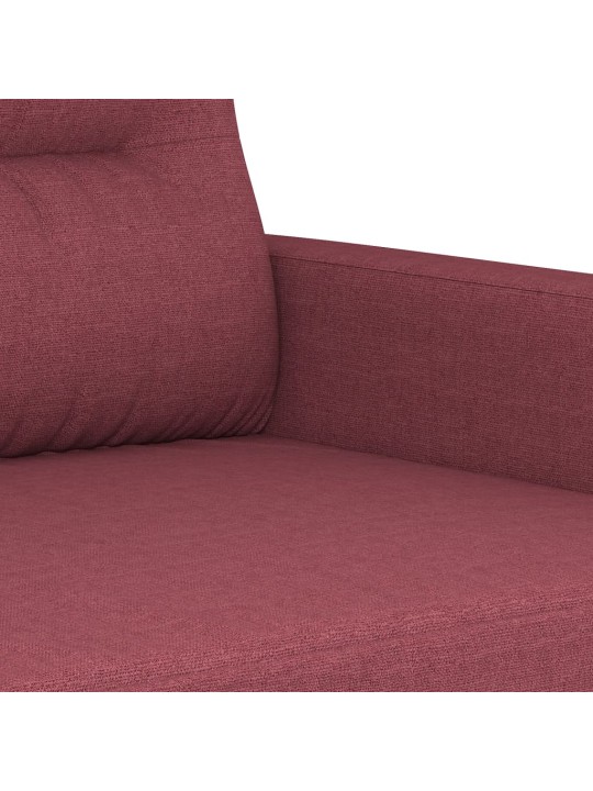 4dílná sedací souprava s polštáři vínová textil