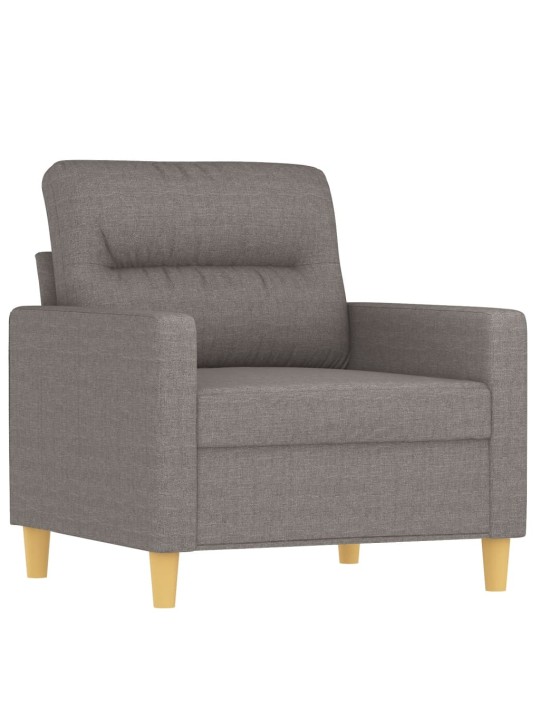 4dílná sedací souprava s polštáři taupe textil