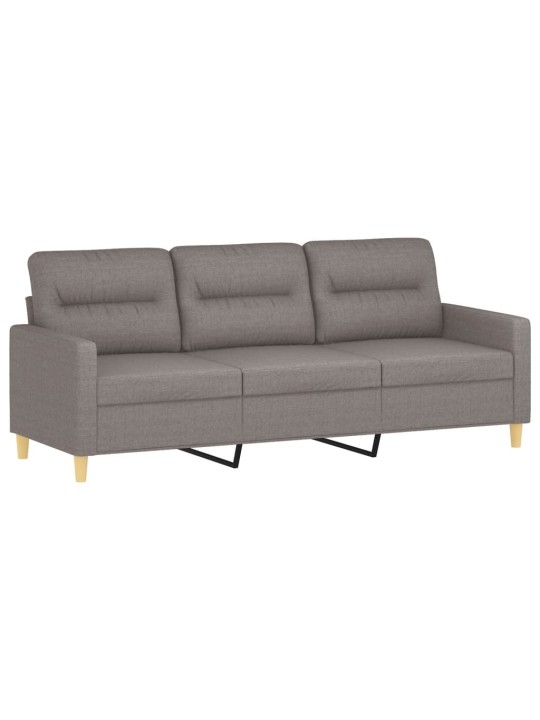 4dílná sedací souprava s polštáři taupe textil