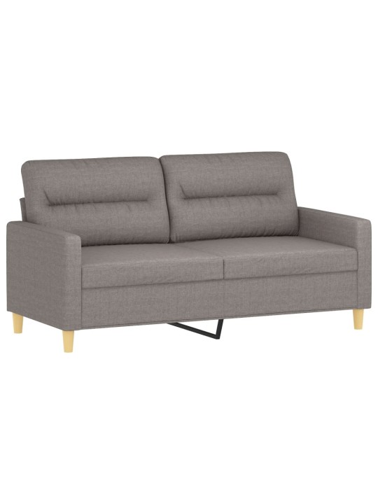 2dílná sedací souprava s poduškami taupe textil