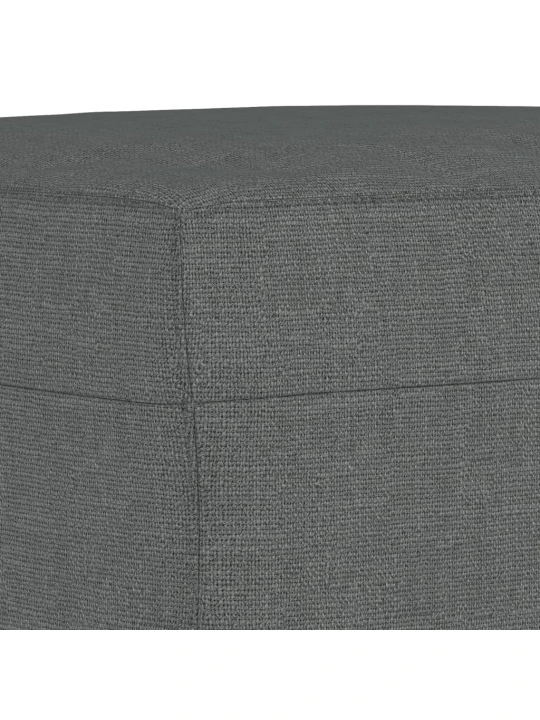 3dílná sedací souprava s poduškami tmavě šedá textil