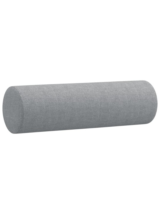 2dílná sedací souprava s polštáři světle šedá textil