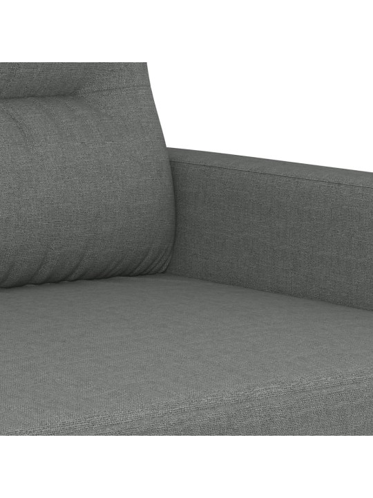 2dílná sedací souprava s polštáři tmavě šedá textil