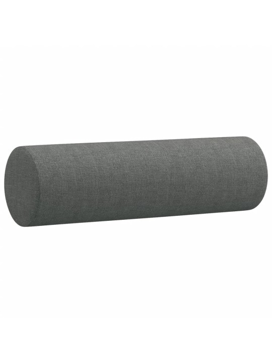 2dílná sedací souprava s polštáři tmavě šedá textil