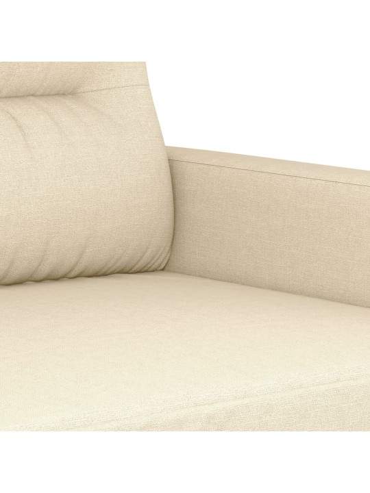 2dílná sedací souprava s polštáři krémová textil