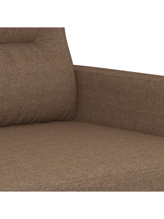 2dílná sedací souprava s polštáři hnědá textil