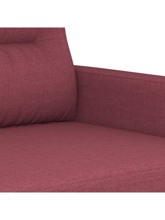 2dílná sedací souprava s polštáři vínová textil