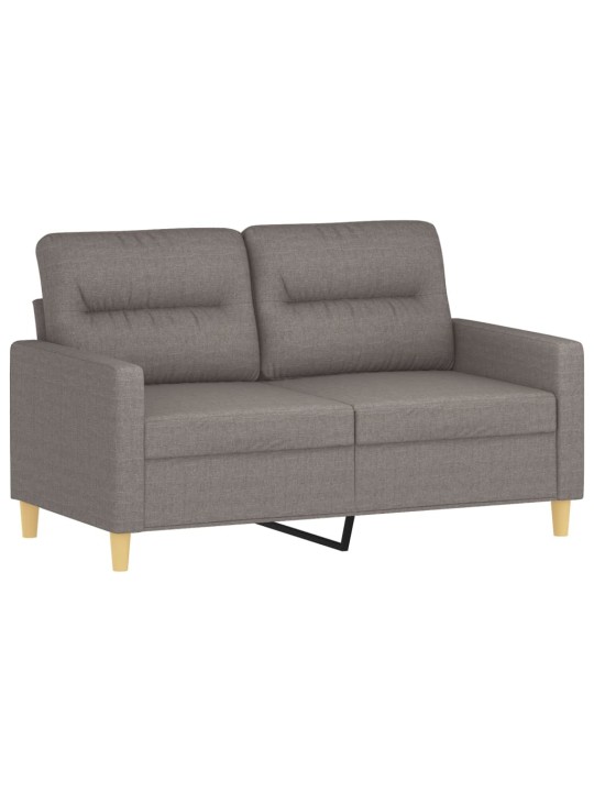 2dílná sedací souprava s polštáři taupe textil