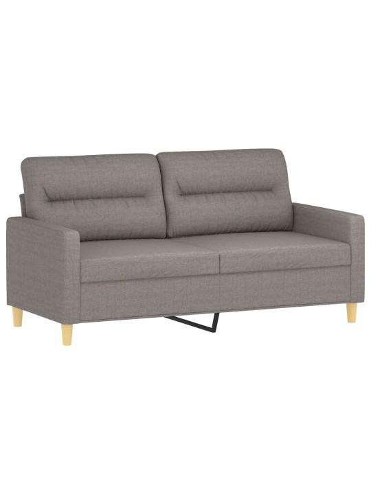 2dílná sedací souprava s polštáři taupe textil