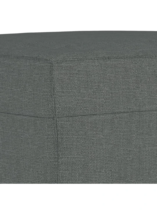 3dílná sedací souprava s polštáři tmavě šedá textil