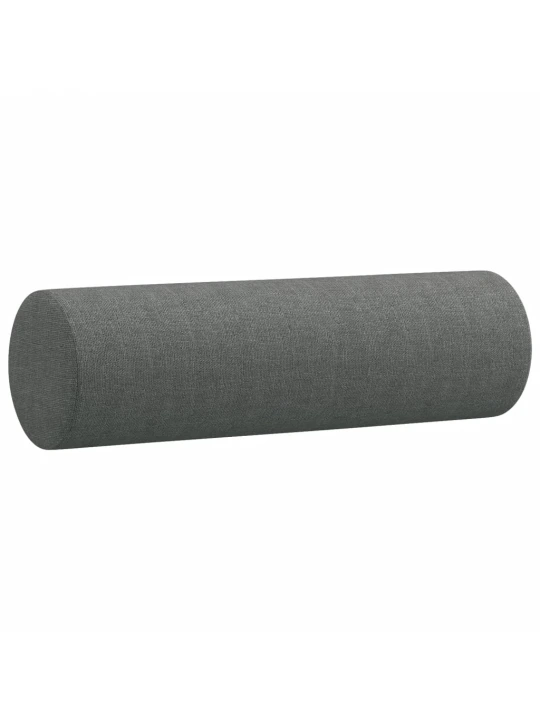 3dílná sedací souprava s polštáři tmavě šedá textil