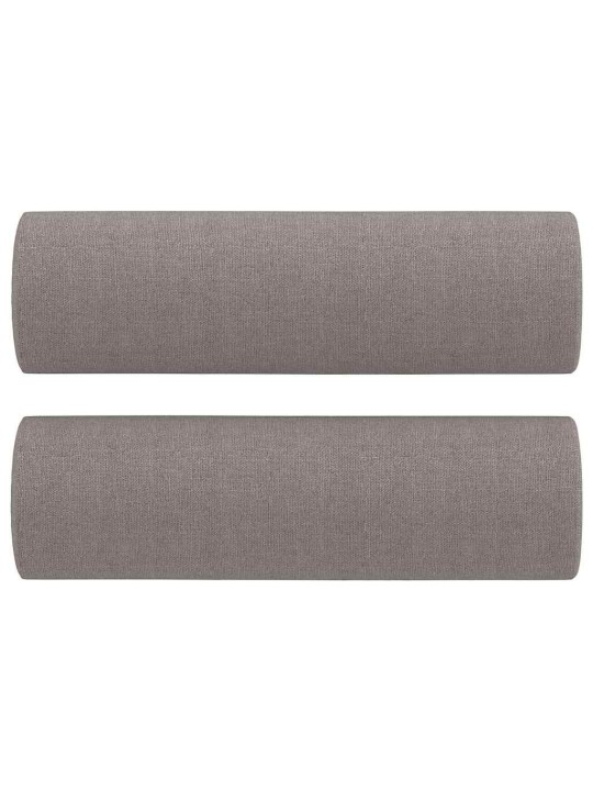 3dílná sedací souprava s polštáři taupe textil