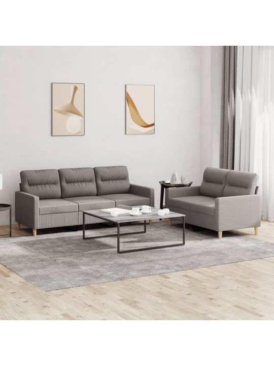 2dílná sedací souprava s poduškami taupe textil