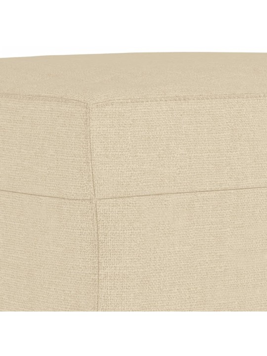 3dílná sedací souprava s poduškami krémová textil