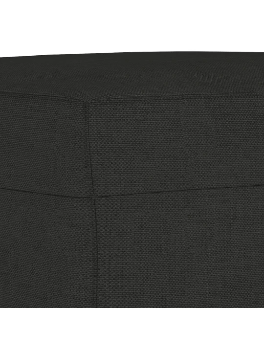3dílná sedací souprava s poduškami černá textil