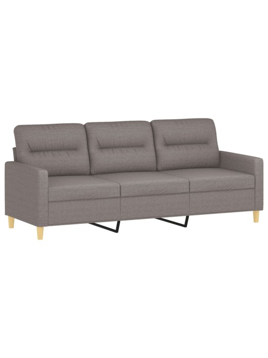 2dílná sedací souprava s polštáři taupe textil