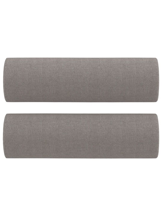 2dílná sedací souprava s polštáři taupe textil