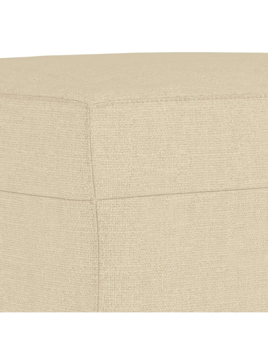 3dílná sedací souprava s polštáři krémová textil