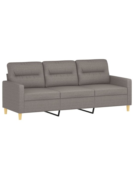 3dílná sedací souprava s polštáři taupe textil