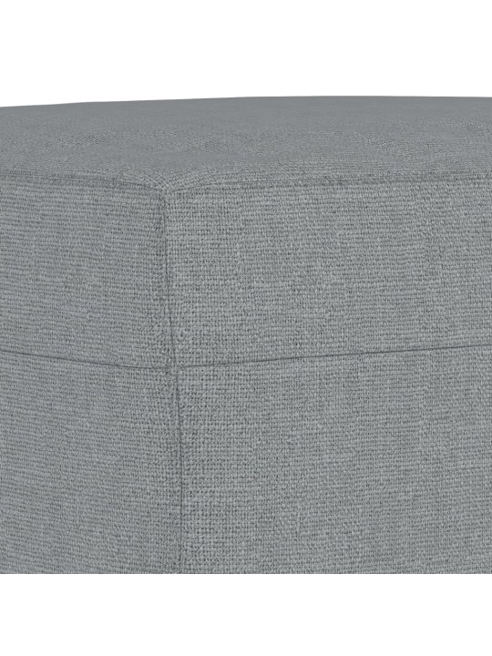 4dílná sedací souprava s polštáři světle šedá textil