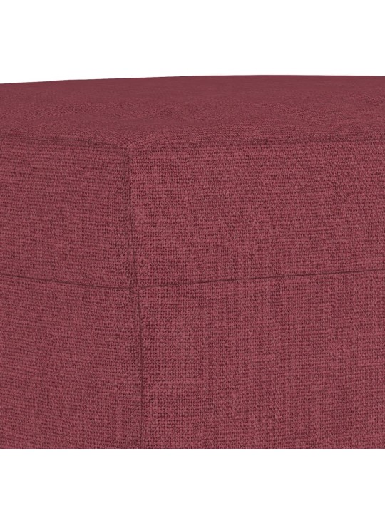 4dílná sedací souprava s polštáři vínová textil