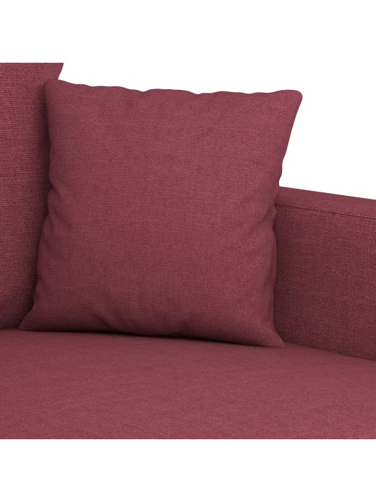 2dílná sedací souprava s poduškami vínová textil